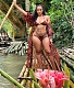 Sexy Women Print Halter Bra Top High Waist Briefs Long Sleeve Cardigan Swimsuit Bikini 3 Piece Set LSL-6458