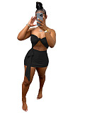 Strapless Tube Crop Tops with Mini Skirt 2 Piece Set WSM-5317