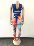 Cut Out Bandage Crop Top Leggings 2 Piece Set OSM-4353