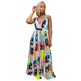 Deep V Halter Backless Elegant Maxi Dresses TK-6243