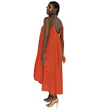 Beachwear Loose Backless Chiffon Slip Dress YF-10136
