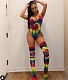 Tie Dye Beachwear One Piece Swimsuit with socks BN-9167