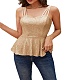 Sequined Spaghetti Strap Camisole Tank Tops OYW-20645