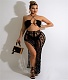 Halter Backless Crochet Cover Ups Beach Dresses OSM-4363