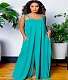 Summer Sleeveless Straps Loose Wide Leg Jumpsuits MUX-6105