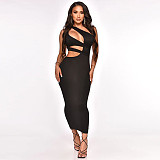 Skew Collar Cut Out Bodycon Party Dresses YF-10146