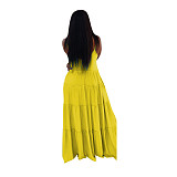 Solid Casual Vacation Loose High Waist Cake Dress AIL-211