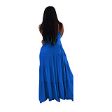 Solid Casual Vacation Loose High Waist Cake Dress AIL-211