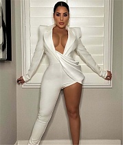Long Sleeve Asymmetrical Stretchy Jumpsuits AIL-212