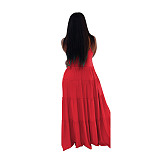 Solid Casual Vacation Loose High Waist Cake Dress AIL-211