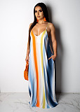 V-Neck Sleeveless Loose Casual Dresses JLY-19383