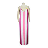 V-Neck Sleeveless Loose Casual Dresses JLY-19383
