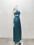 Elegant Backless Cut Out Pleated Party Dresses HX-1192