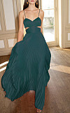 Elegant Backless Cut Out Pleated Party Dresses HX-1192
