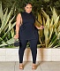 Cut Out Side Lace Up Top Leggings 2 Piece Sets MUX-6109