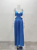 Elegant Backless Cut Out Pleated Party Dresses HX-1192
