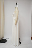 5XL Bow Spaghetti Sleeveless Long Split T Shirt Tops YF-10176