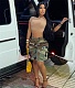 Street Hipster Camo Print Loose Cargo Shorts BANT-6495