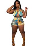 Beach Backless Bandage Crop Tops 2 Piece Shorts Set ZAND-31215