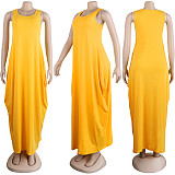 Loose Casual O Neck Sleeveless Maxi Dress SFY-028