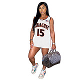 Hip Hop Printed Sleeveless Jersey Vest Dresses SFY-2179