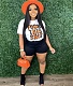 Letter Printing Short Sleeve O Neck Basic Tee Tops HGL-1906