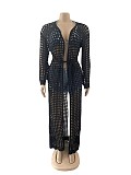 Beach Knitted Swimsuit Cover Up Cardigan Robe OSM-4366