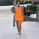 Skew Collar Sleeveless Ruched Lace Up Dresses YF-10180