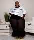 Plus Size Mesh See Through High Waist Flare Pants JLY-19386