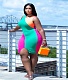 Color Block Patchwork Sleeveless Pencil Dresses ORY-5235