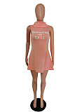 Sleeveless Mask Turtleneck Summer Casual Dress MEM-88286