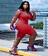 V Neck Sleeveless Bodycon Fitness Rompers FNN-8682