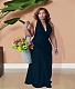 Solid Halter Sleeveless Elegant Plus Size Dresses MUX-6110