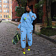 Loose Hooded Sweatshirt and Pants Tracksuits JINGJ-6078