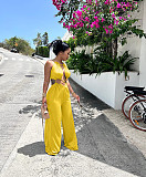 Cut Out Sexy Sleeveless Wide Leg Women Jumpsuits BN-9333