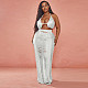 Beach Swimsuit Halter Bra Crop Top and Maxi Skirt Sets ZS-0484