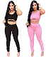 Fitness Cut Out Crop Top and Leggings Tracksuits ZAND-31108