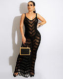 Crochet Knitted Tassels Beach Vacation Maxi Dress ZS-0227