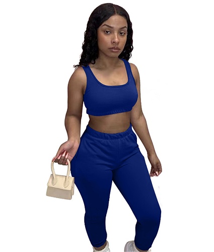Workout Tank Crop Top Jogger Pants Tracksuits YUM-182