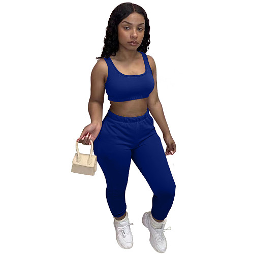 Workout Tank Crop Top Jogger Pants Tracksuits YUM-182