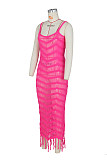 Crochet Knitted Tassels Beach Vacation Maxi Dress ZS-0227