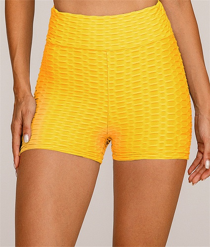 Women's Solid Color High Waist Sports Yoga Leggings Shorts SH-390086