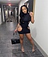 Sexy Solid Color Hollow Out Sleeveless O-neck Mini Dress XY-9088