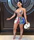Sexy Push Up Halter Bra Lace-up Wrap Skirt Bikinis 3 Piece Set TK-6168