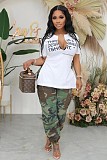 Casual O Neck Short Sleeve Side Split T Shirt Tops OD-8498
