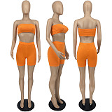 Strapless Tube Tanks Crop Tops Biker Shorts Tracksuits GLS-10095