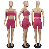 Strapless Tube Tanks Crop Tops Biker Shorts Tracksuits GLS-10095
