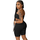 Strapless Tube Tanks Crop Tops Biker Shorts Tracksuits GLS-10095