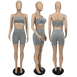 Strapless Tube Tanks Crop Tops Biker Shorts Tracksuits GLS-10095