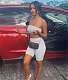 Strapless Tube Tanks Crop Tops Biker Shorts Tracksuits GLS-10095